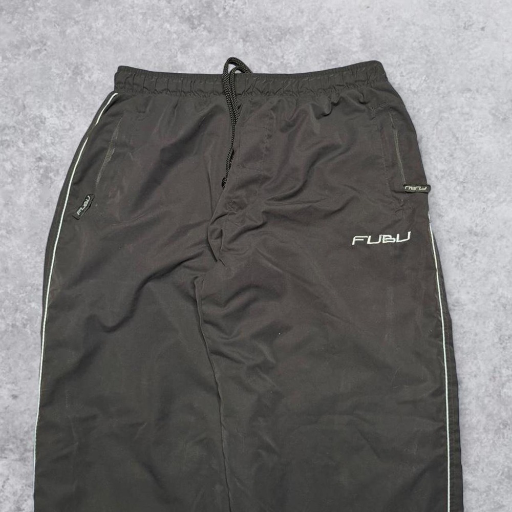 Vintage FUBU Baggy Blue Track Pants Embroidered Logo Y2K Skater XL